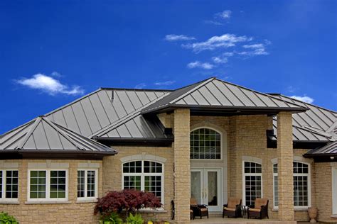 homes with brown metal roofs